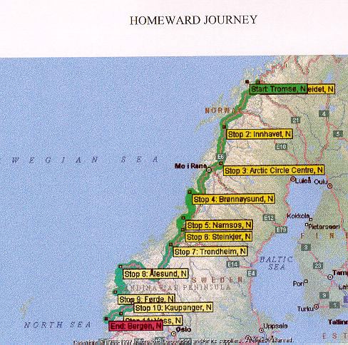 Homeward journey