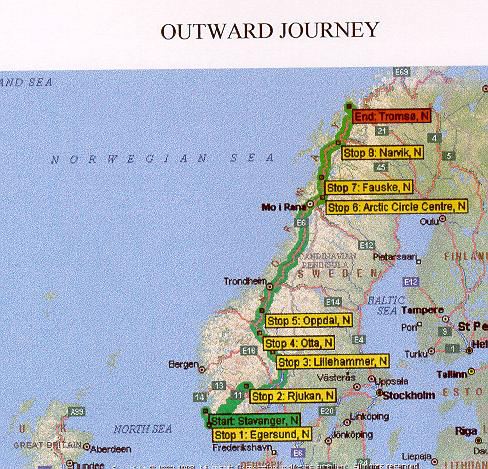 Outward journey